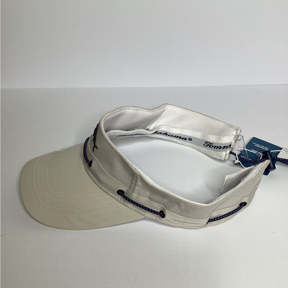 Tommy Bahama Khaki Visor Adjustable Fishing Beach Outdoor Boat Sun Hat Cap NWT - Picture 2 of 4